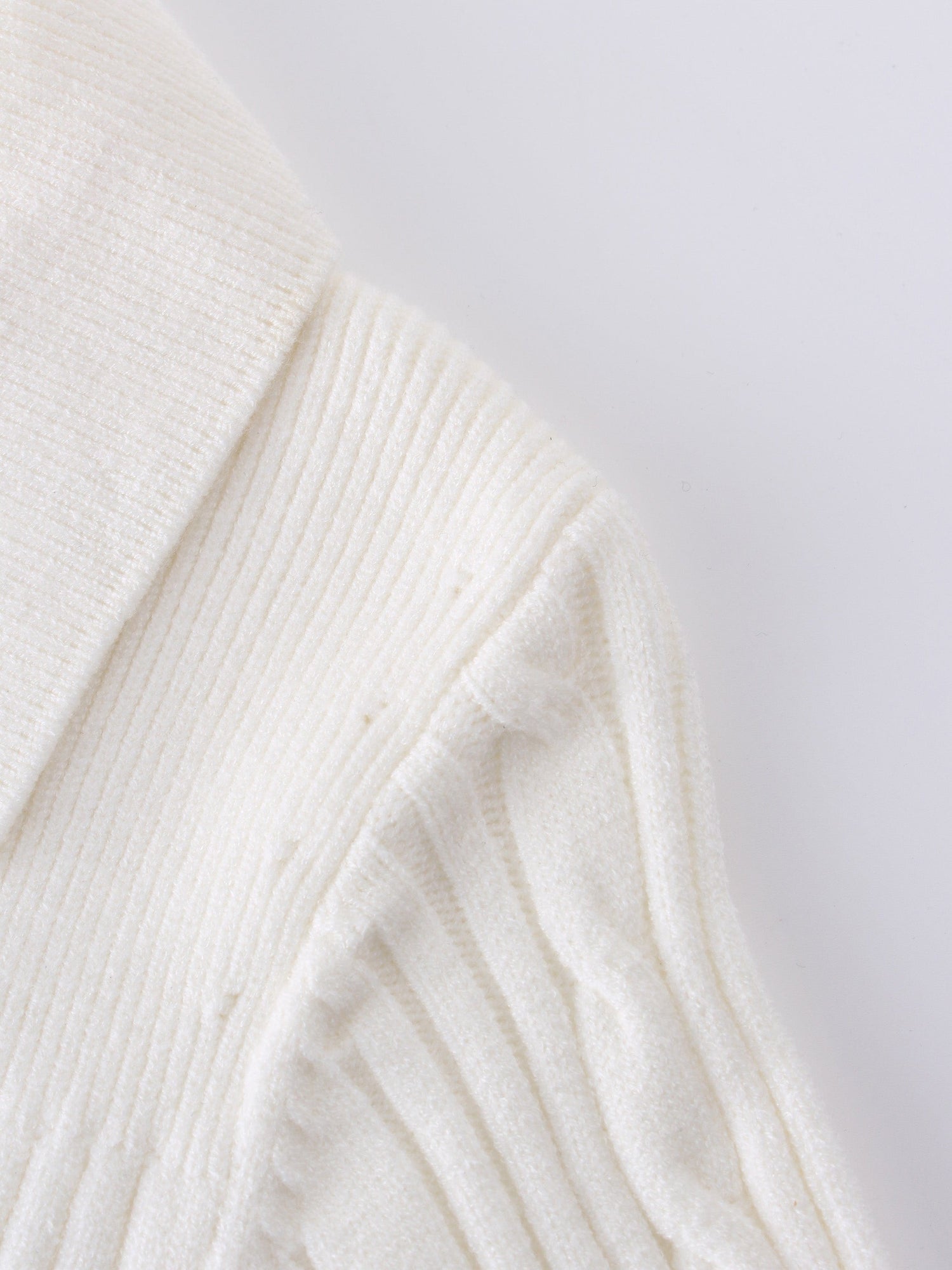 CABLE BANDED SWEATER-CREAM