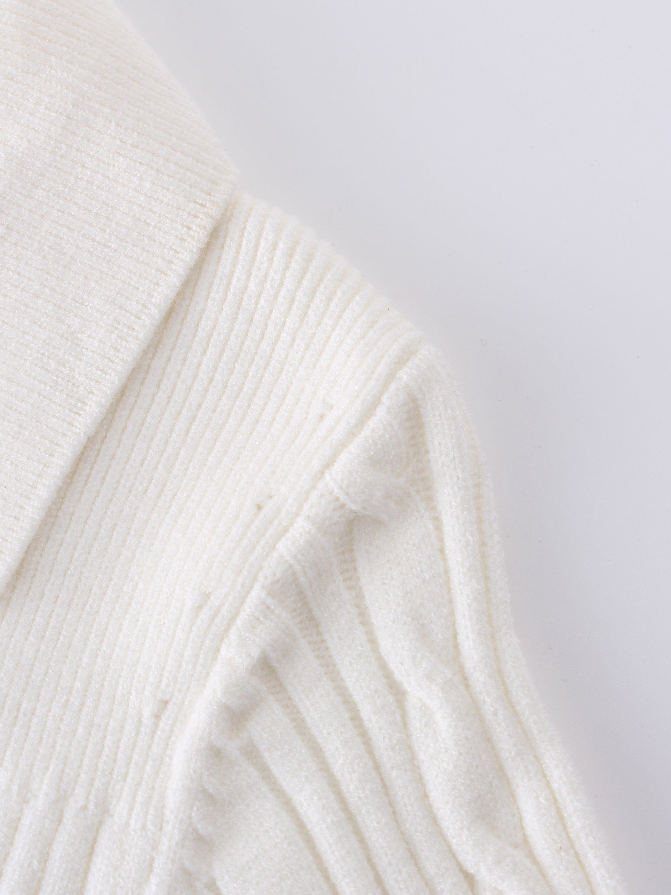 CABLE BANDED SWEATER-CREAM