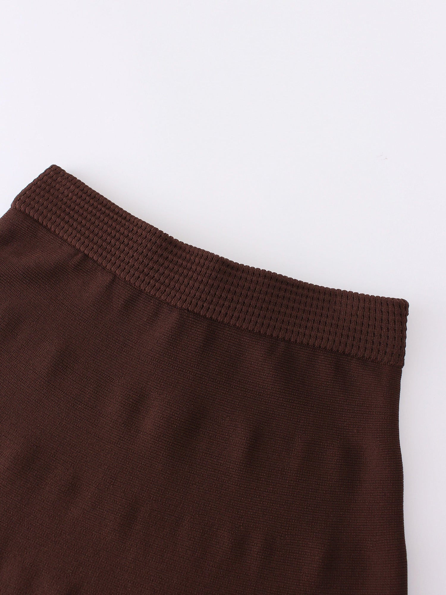 A LINE KNIT SKIRT 23&quot; - CHOCOLATE