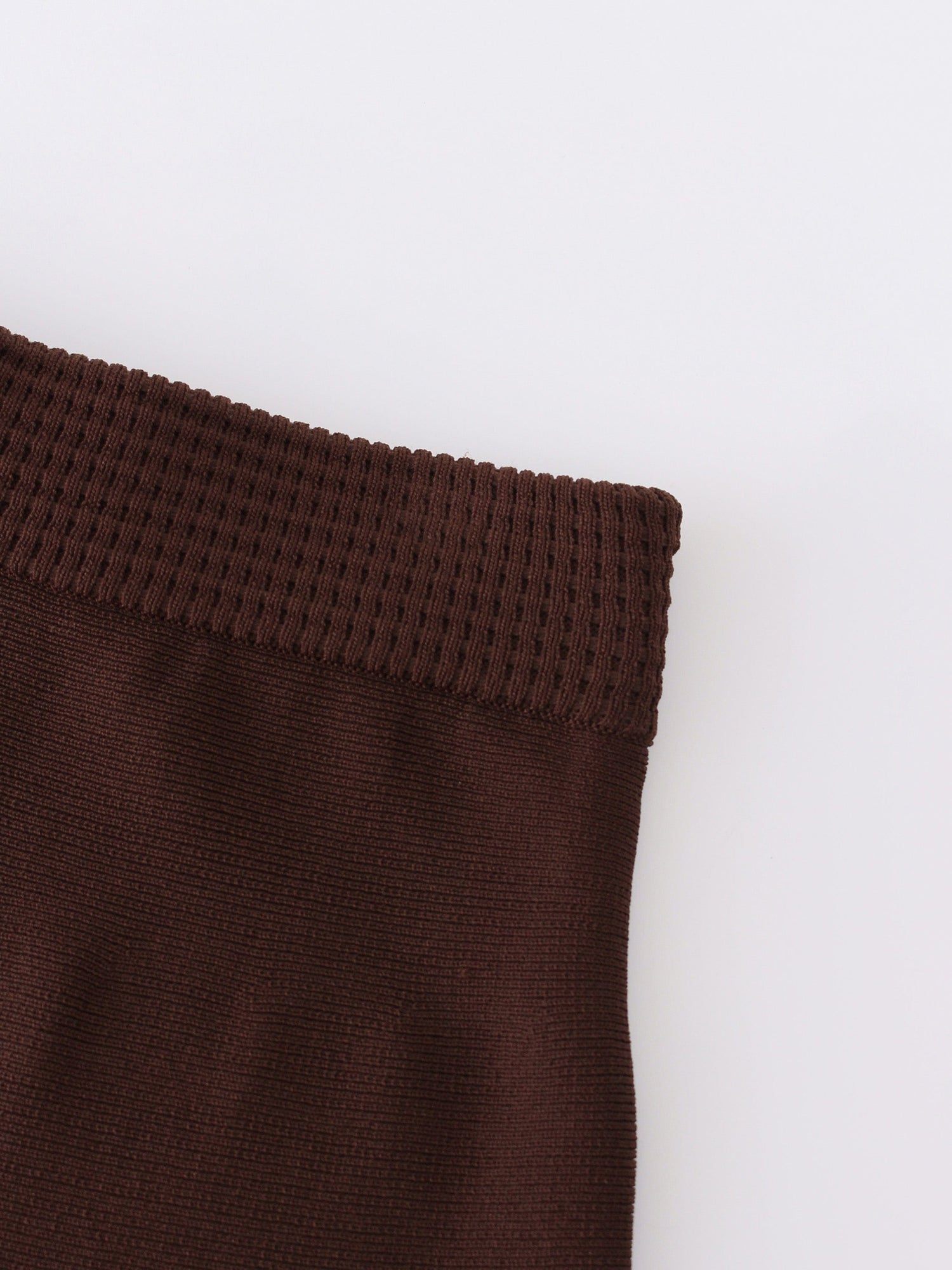 A LINE KNIT SKIRT 23&quot; - CHOCOLATE