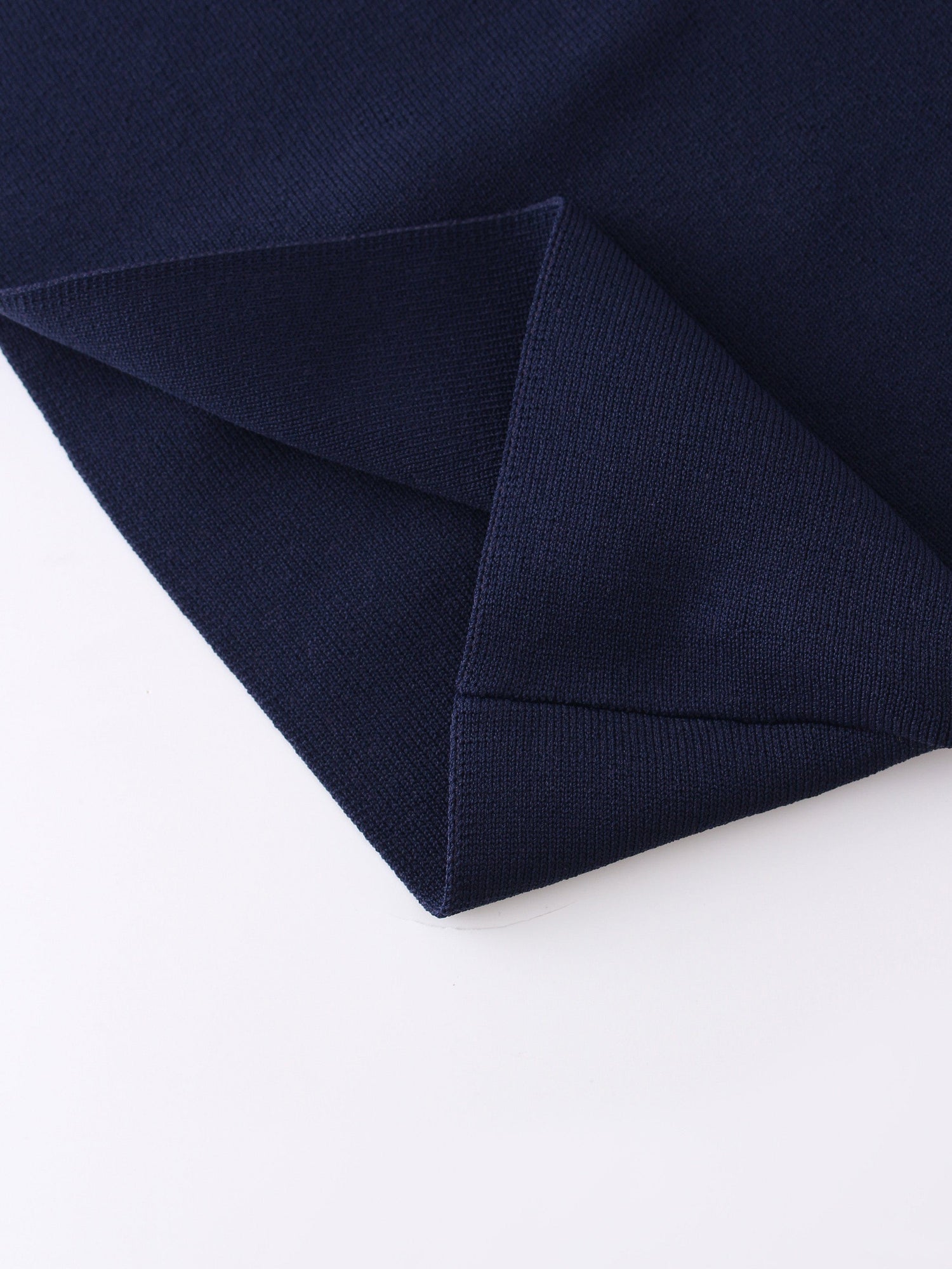 A LINE KNIT SKIRT 26&quot;-NAVY