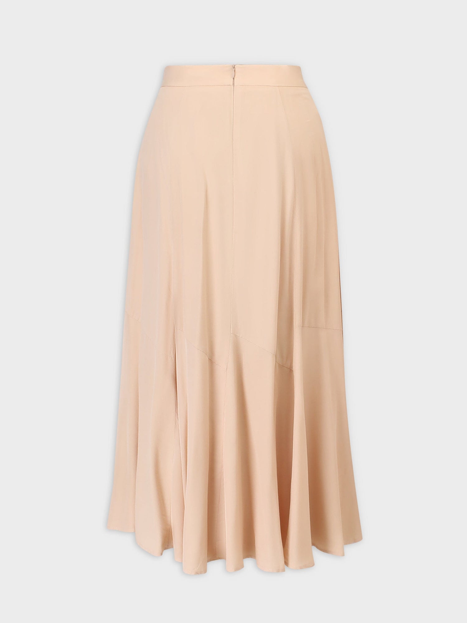 TRUMPET FLARE SKIRT-TAN