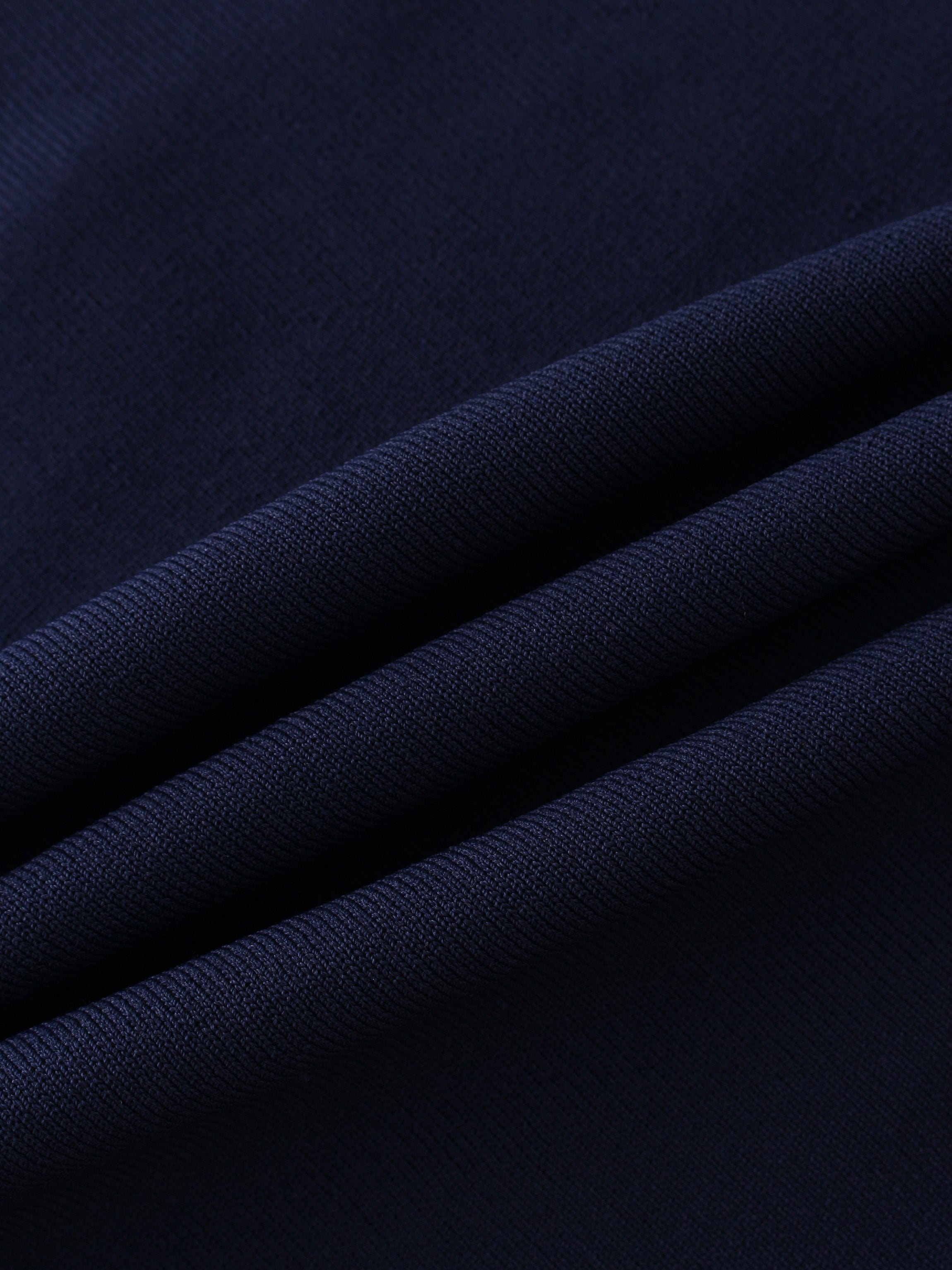 A LINE KNIT SKIRT 26&quot;-NAVY