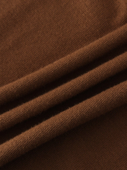 PLEATED TURTLENECK-BROWN