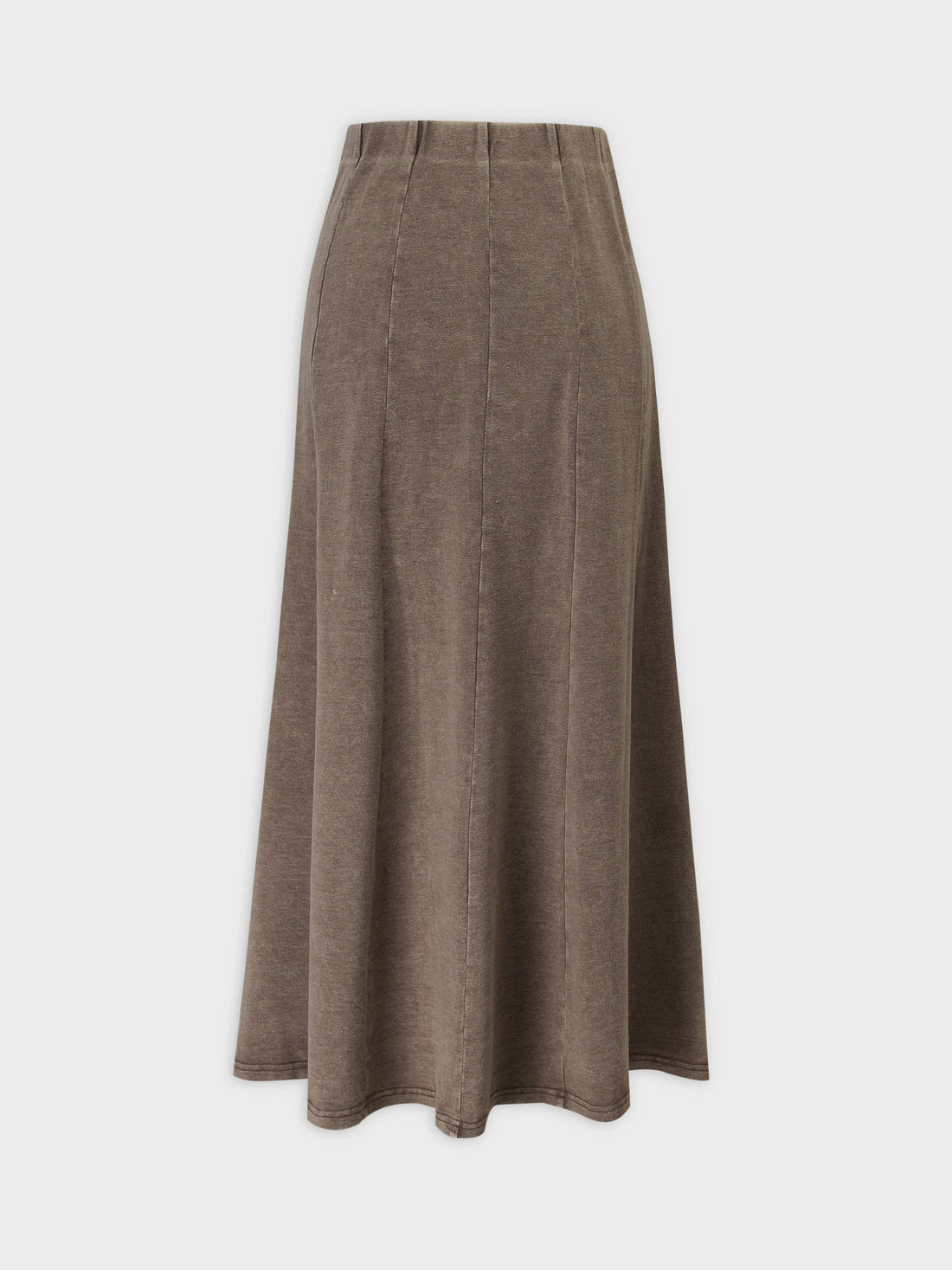 Jersey Paneled Skirt 37&quot;-Washed Taupe