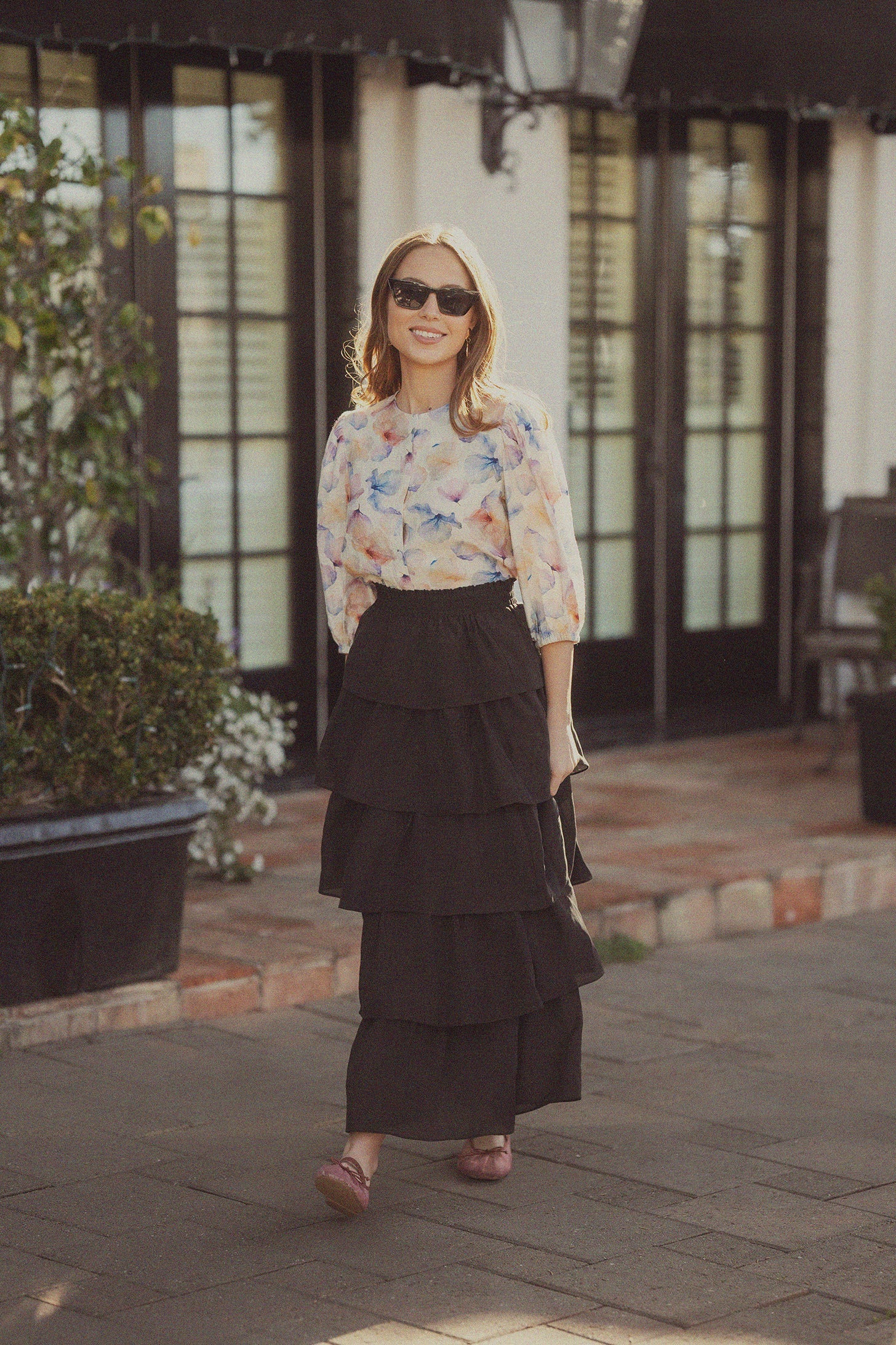 The Emme Layered Skirt-Black