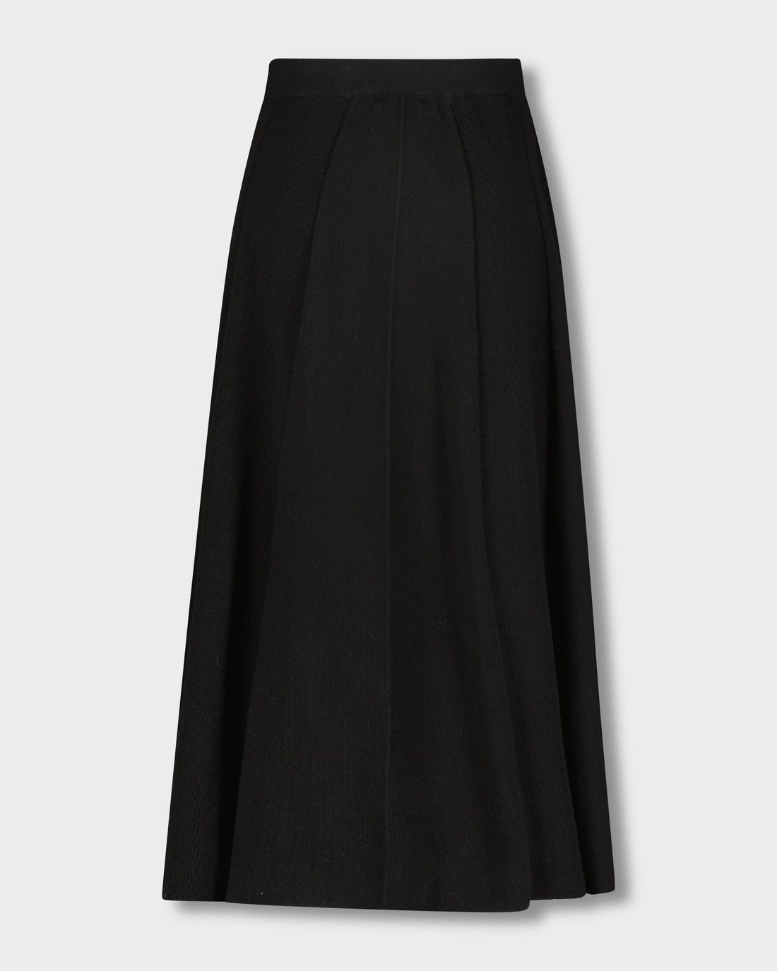 KNIT PANELED SKIRT-BLACK