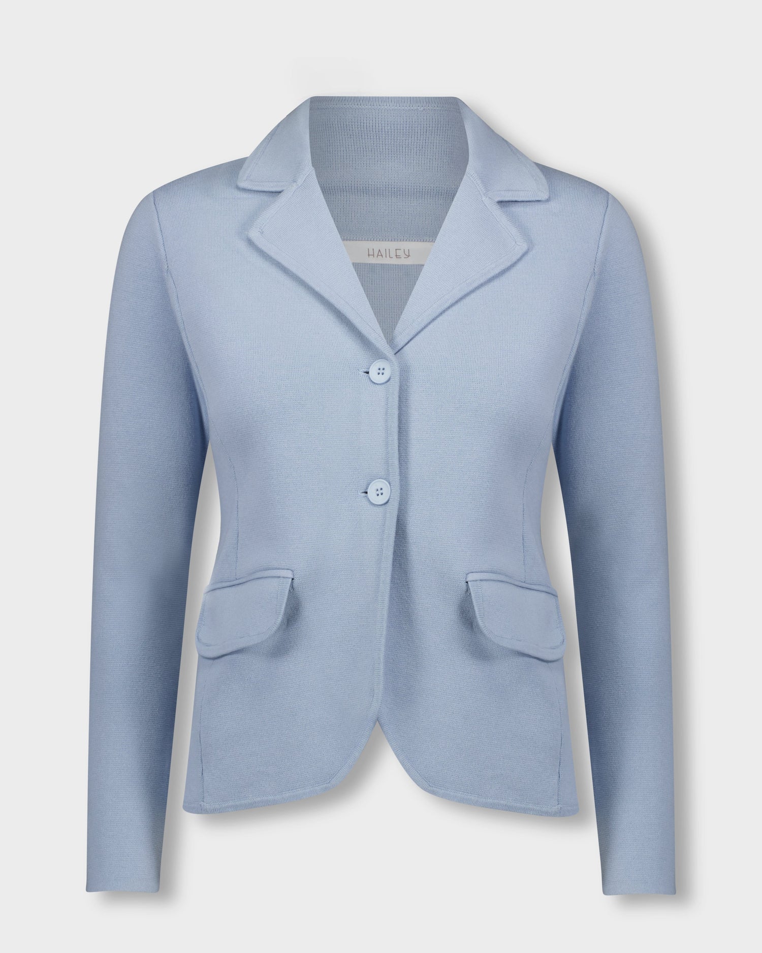 LONG KNIT BLAZER-LIGHT BLUE