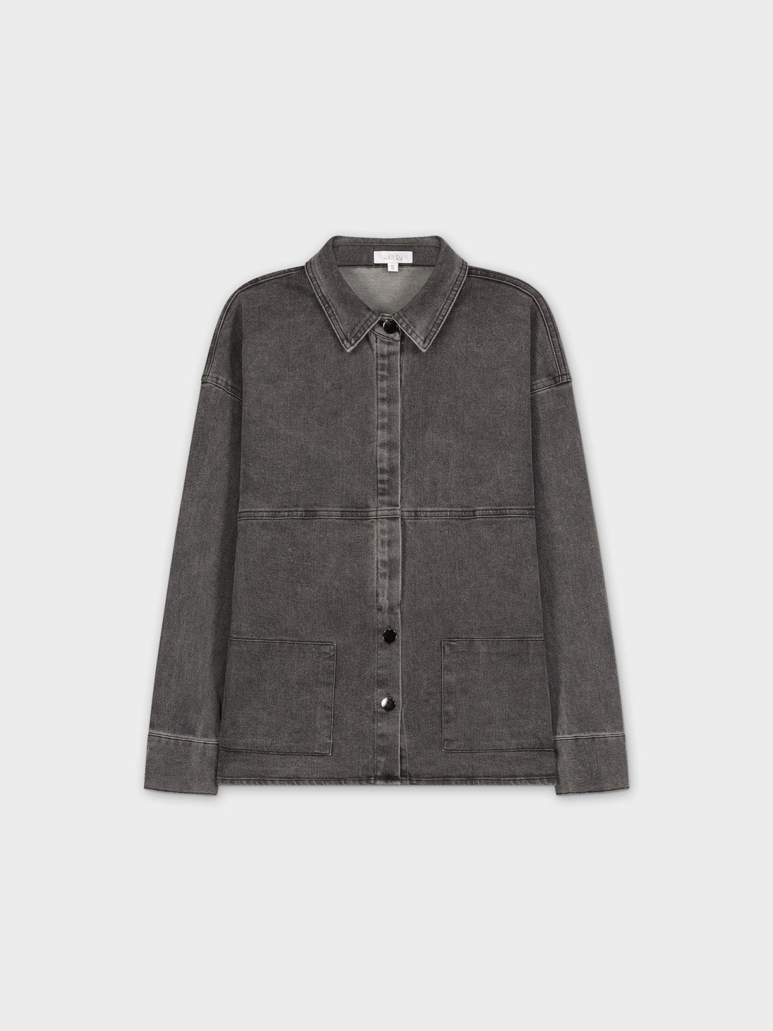 DENIM SHACKET-BLACK
