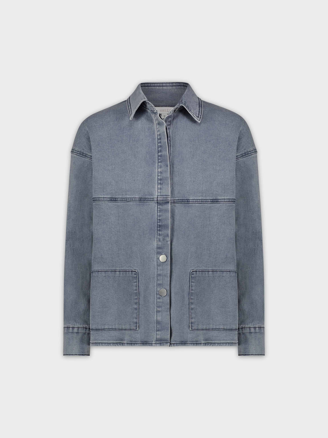 DENIM SHACKET-BLUE
