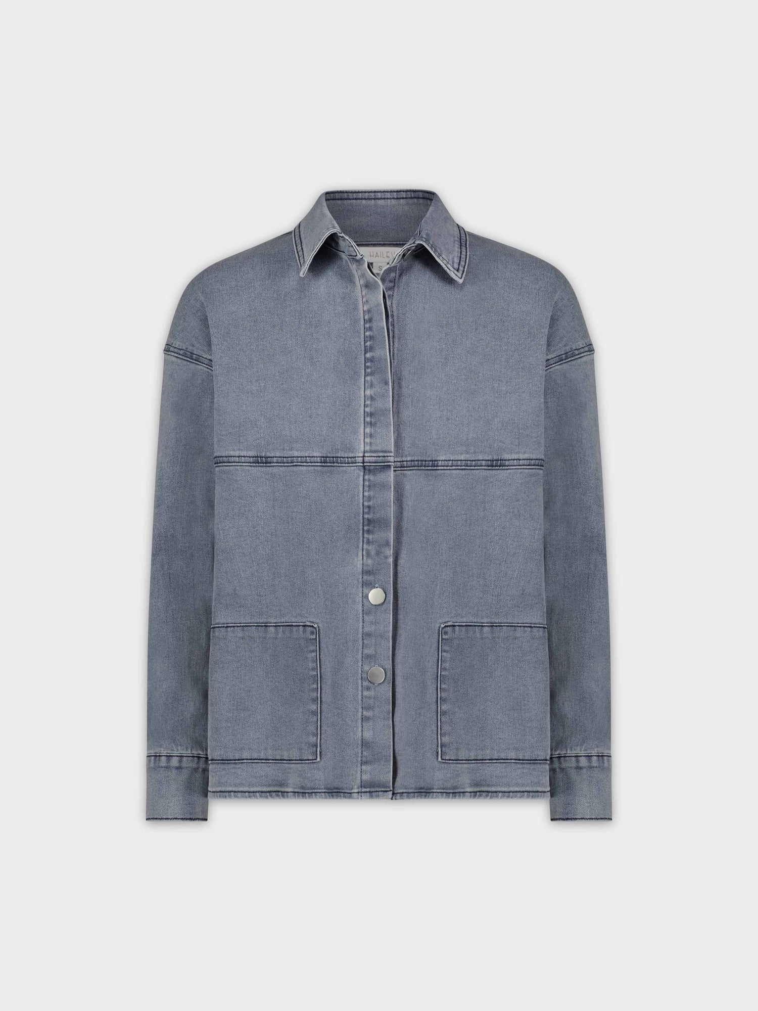 DENIM SHACKET-BLUE