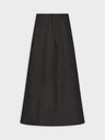 Seamed A-Line Skirt-Black