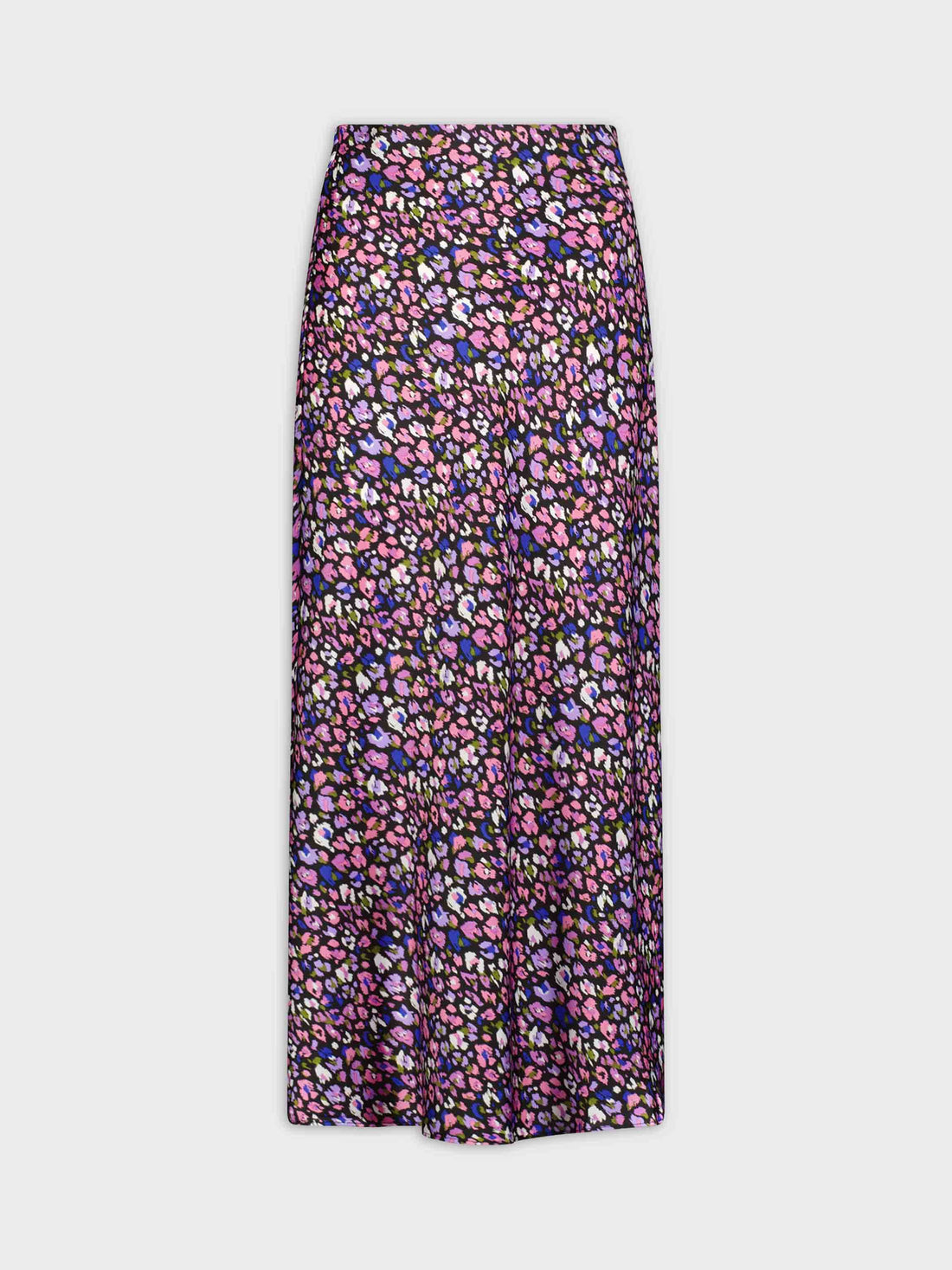 PRINTED SATIN SLIP SKIRT-LAVENDER LEOPARD