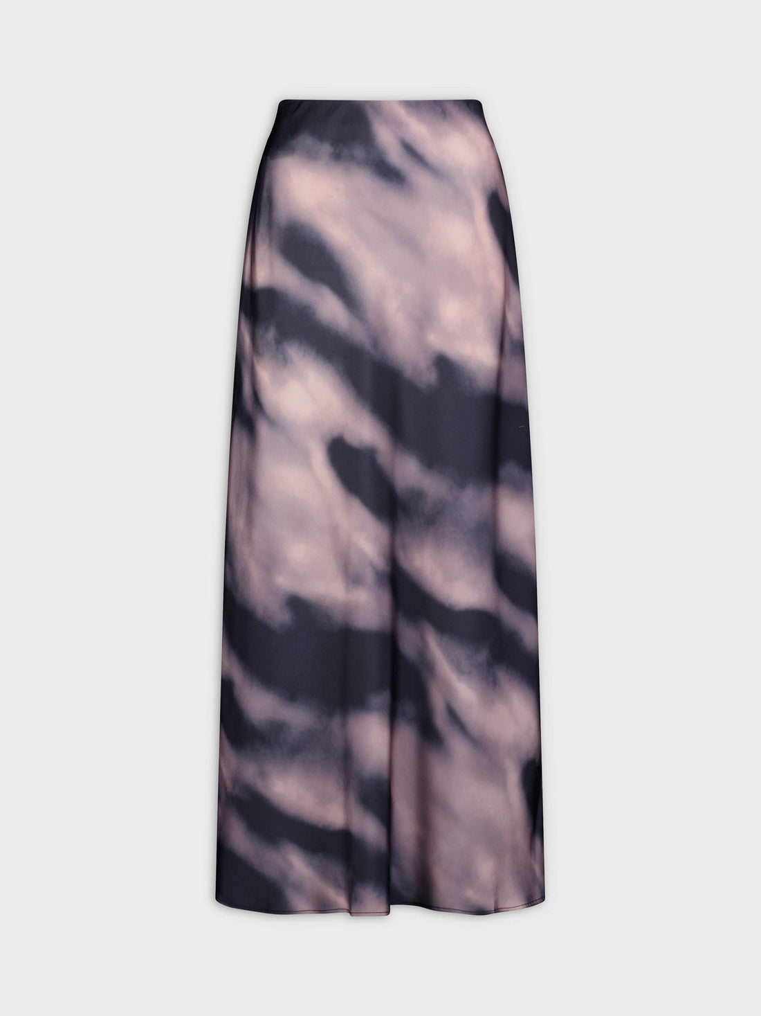 Printed Satin Slip Skirt-Ombre