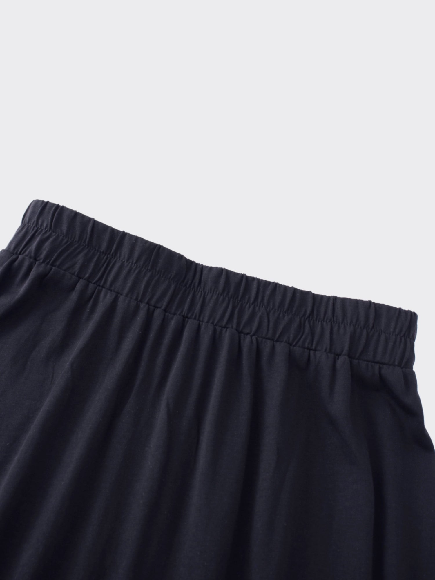 Elastic Waist T-Shirt Skirt-Navy