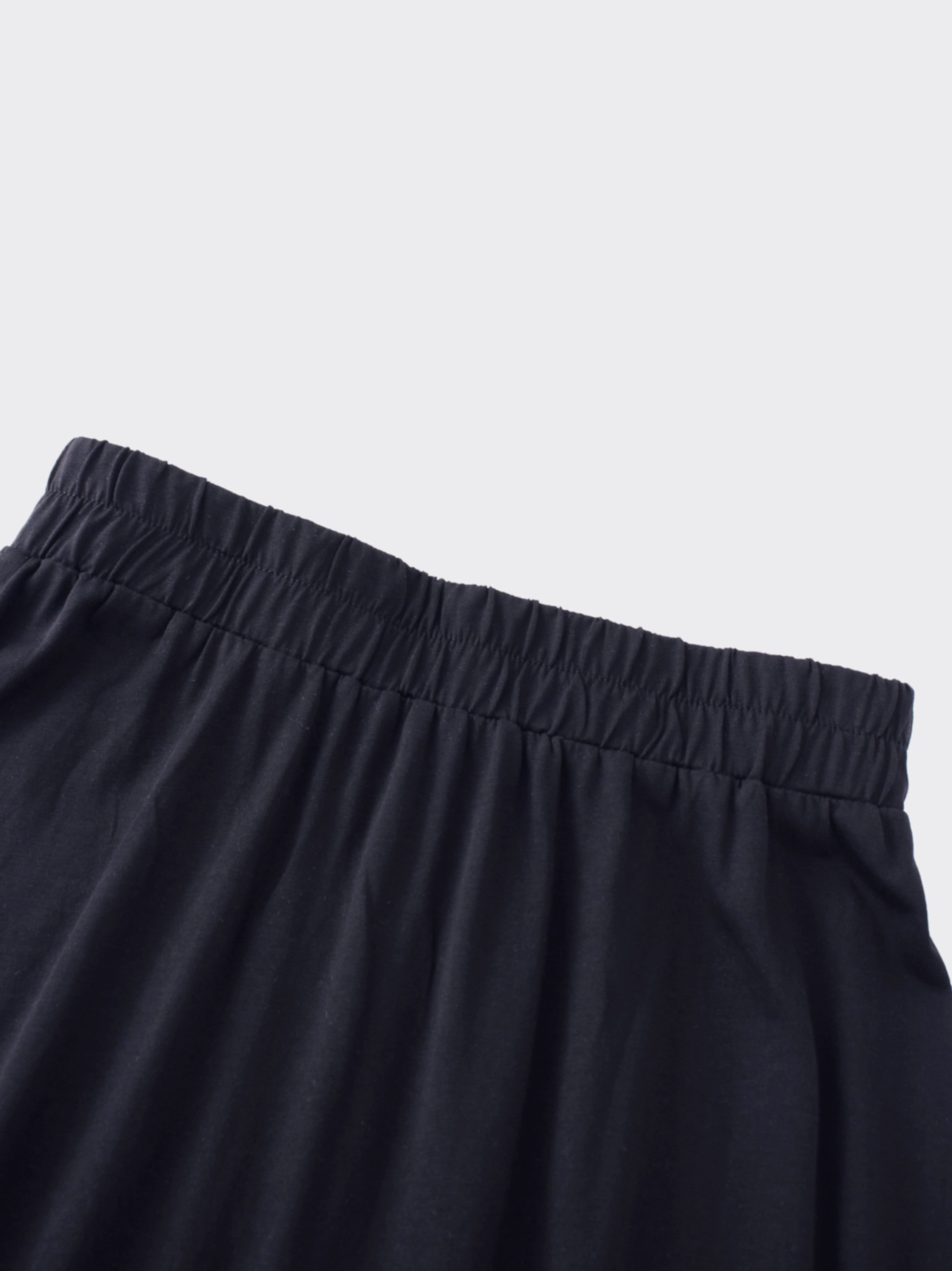 Elastic Waist T-Shirt Skirt-Navy