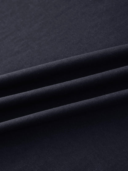 Elastic Waist T-Shirt Skirt-Navy