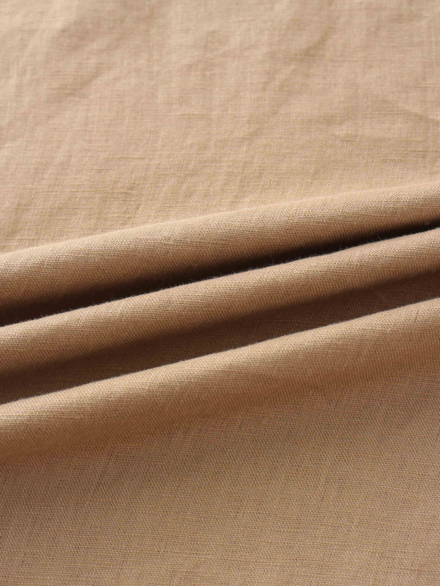 Linen Slip Skirt-Tan