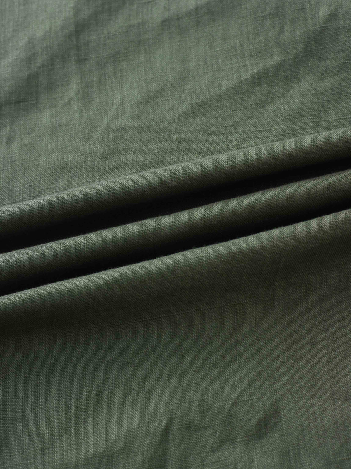 Linen Slip Skirt-Olive Green