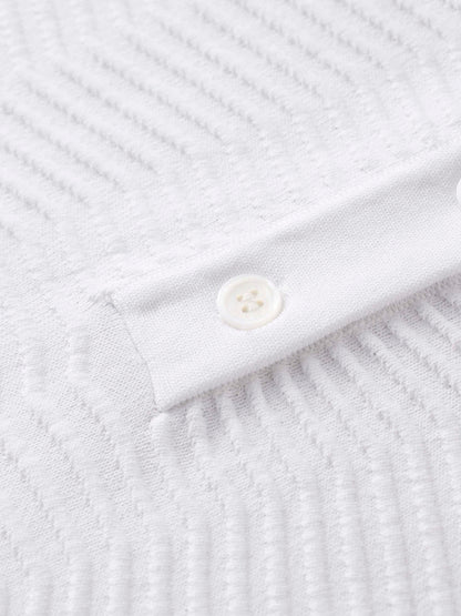 Scallop Edge Collar Sweater-White