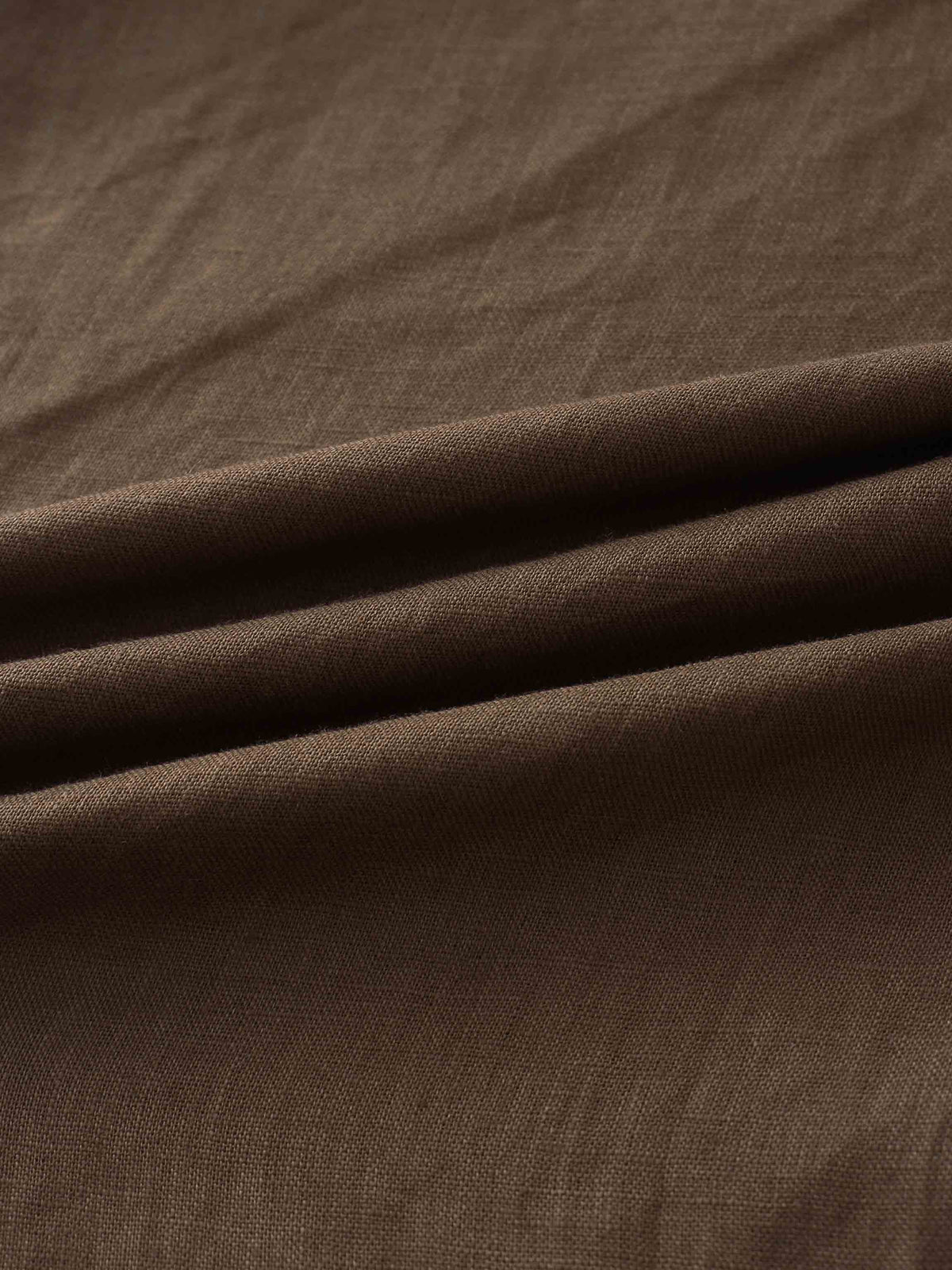 Linen Slip Skirt-Brown