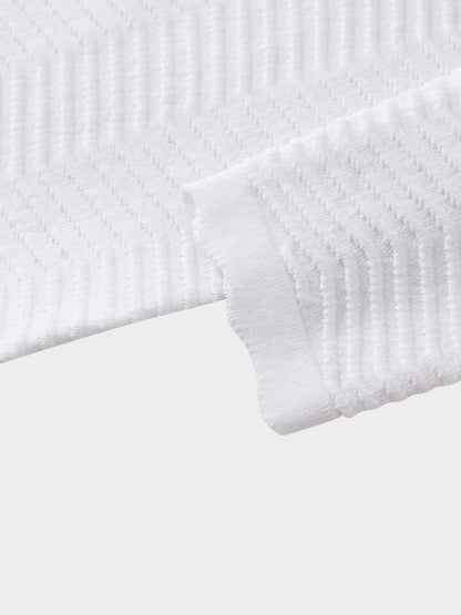 Scallop Edge Collar Sweater-White