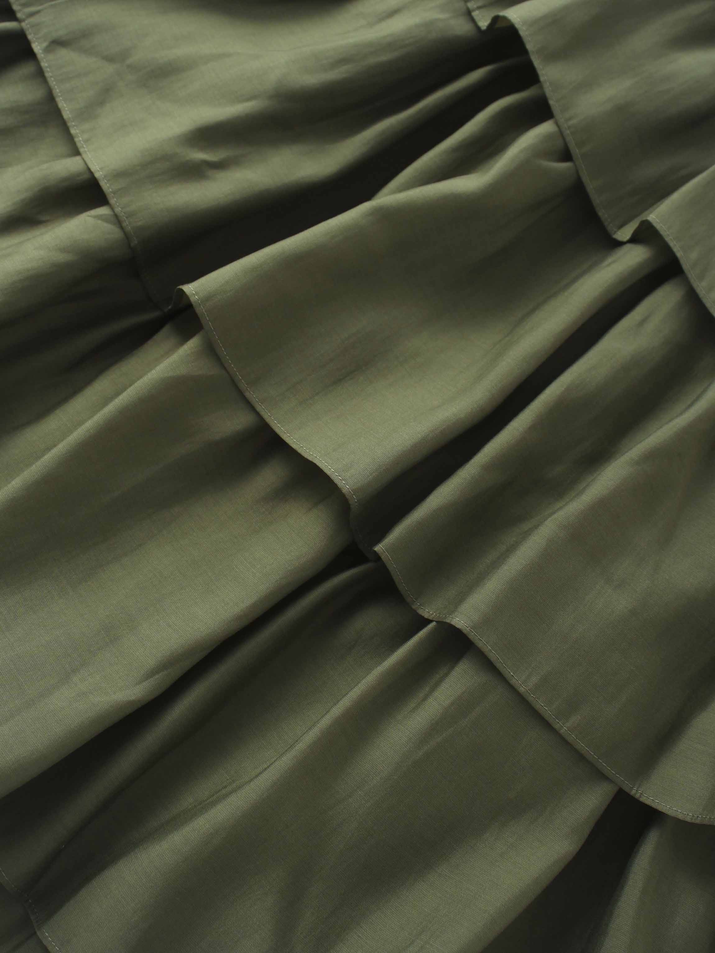 The Emme Layered Skirt-Olive
