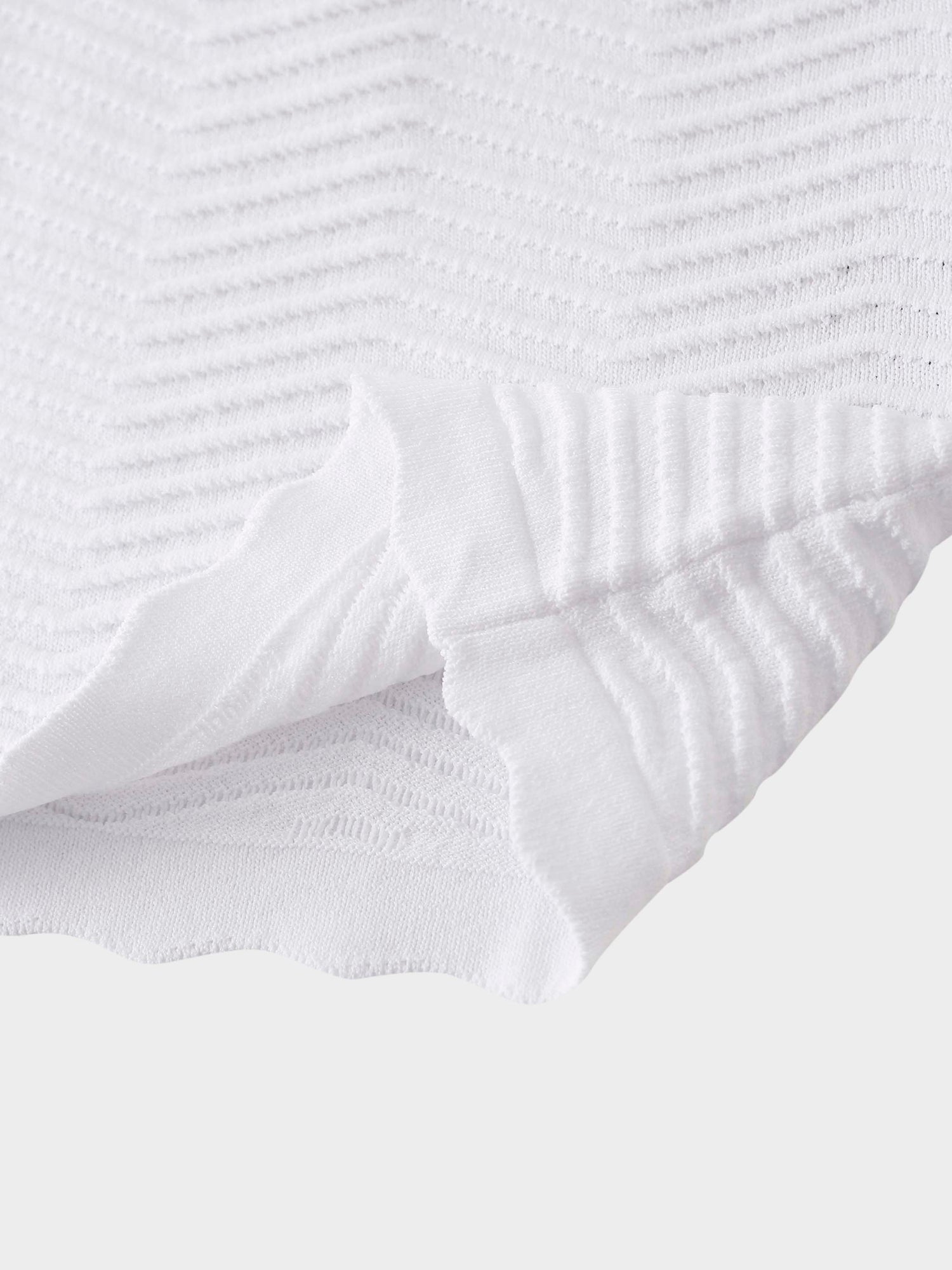 Scallop Edge Collar Sweater-White