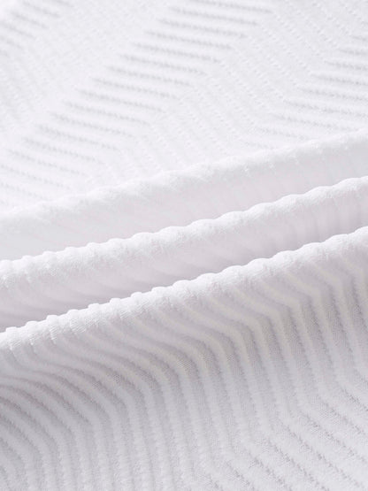Scallop Edge Collar Sweater-White