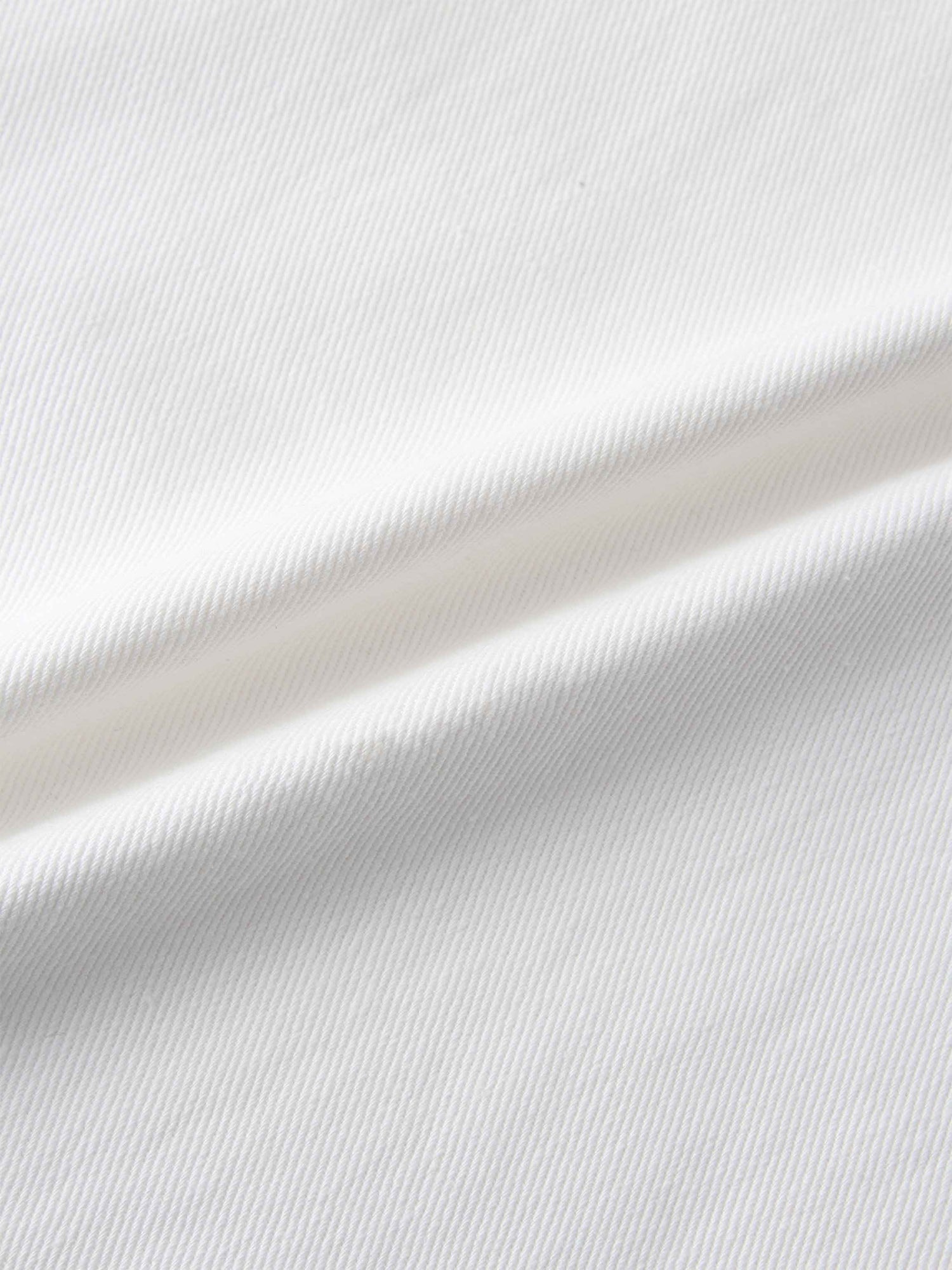 Leather Trim Denim Skirt-White