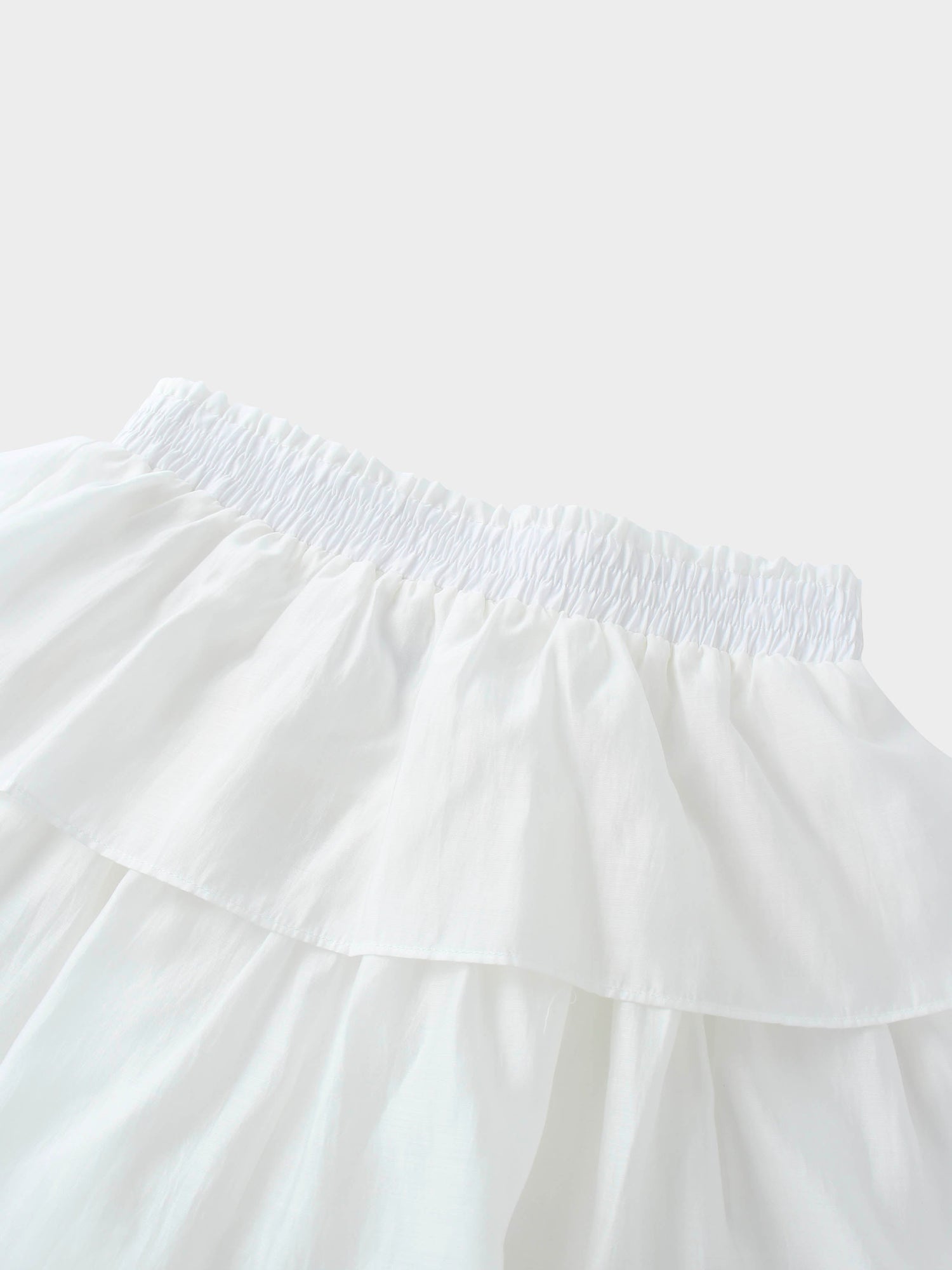 The Emme Layered Skirt-White