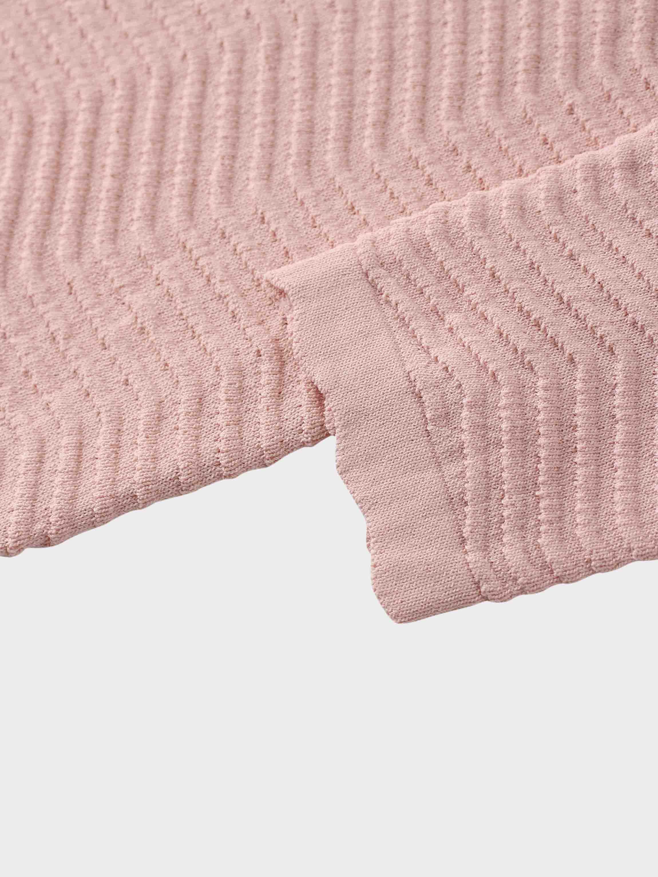 Scallop Edge Collar Sweater-Summer Blush