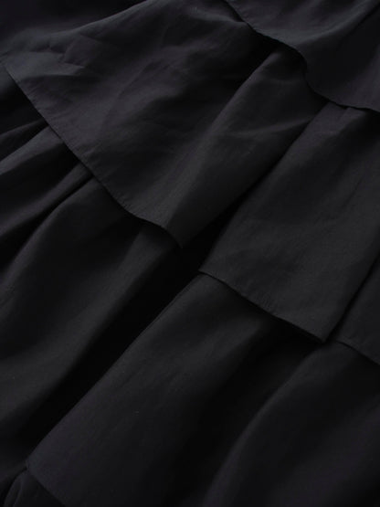 The Emme Layered Skirt-Black