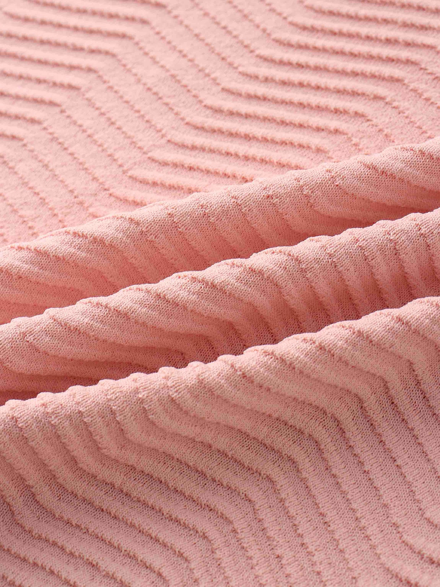 Scallop Edge Collar Sweater-Summer Blush