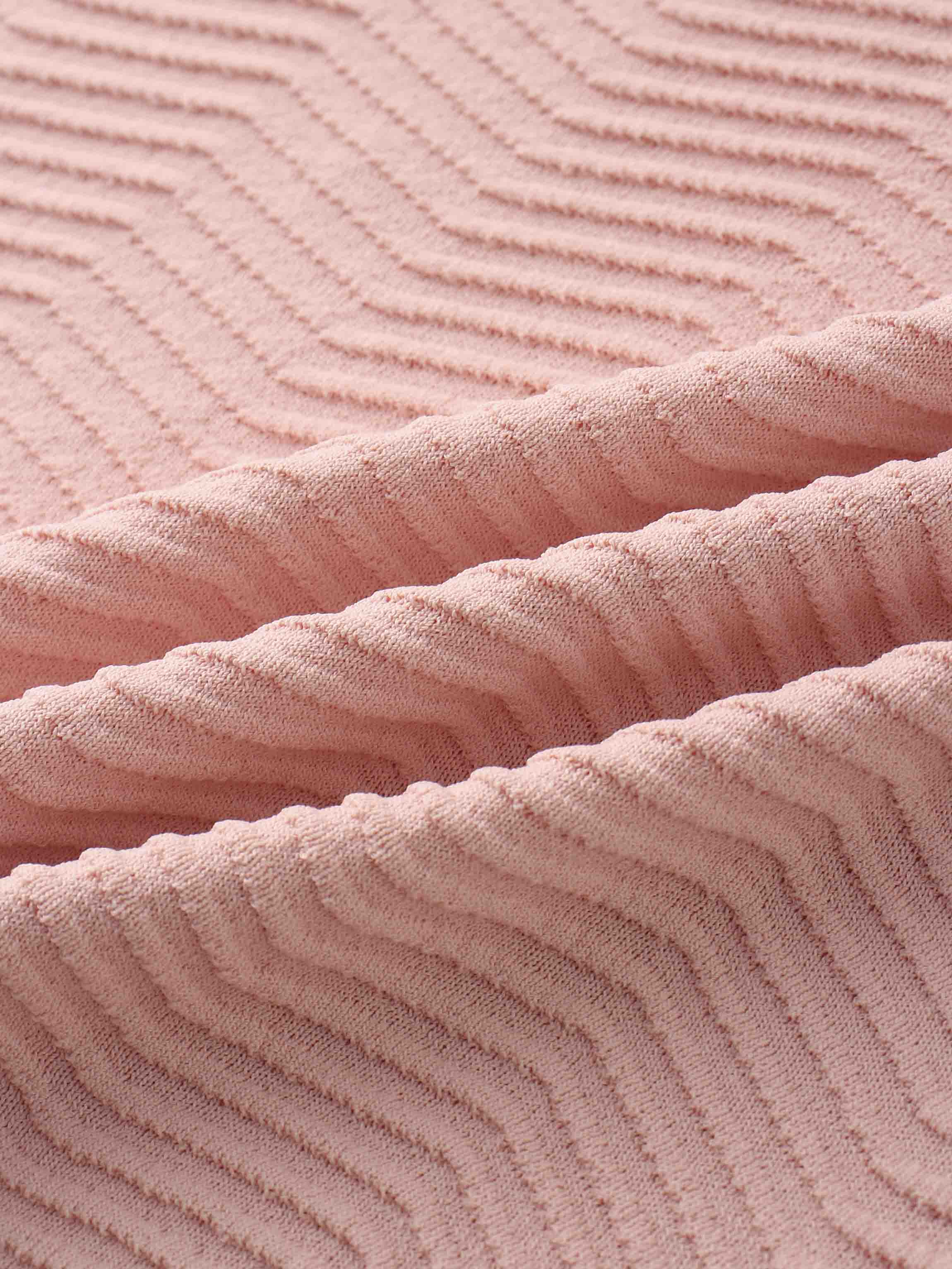 Scallop Edge Collar Sweater-Summer Blush