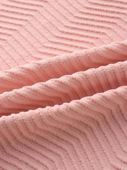 Scallop Edge Collar Sweater-Summer Blush