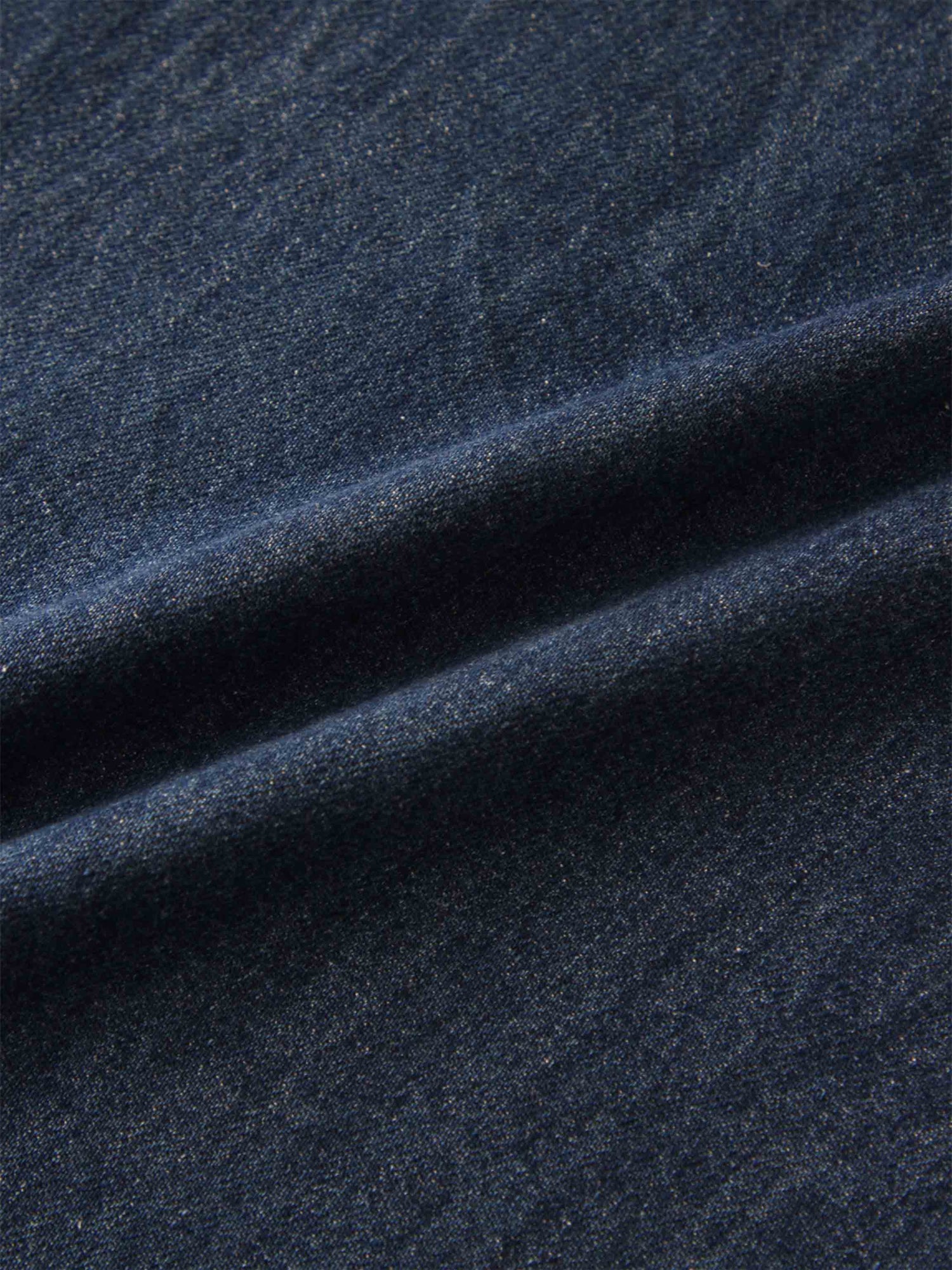 Leather Trim Denim Skirt-Blue