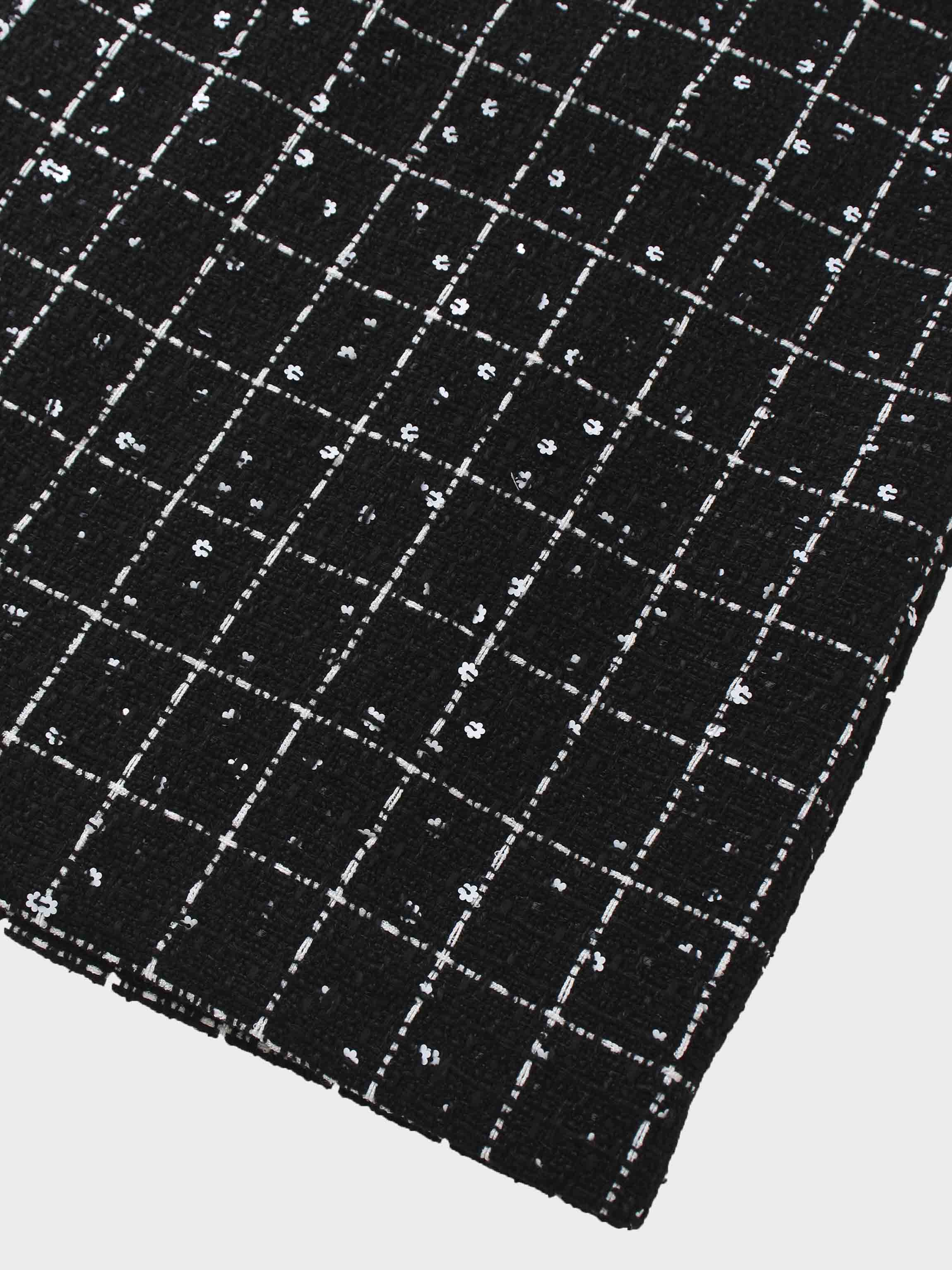 Short Pocket Skirt-Black/White