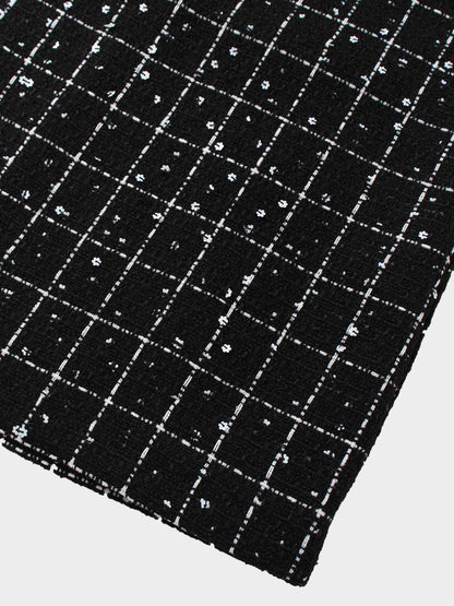 Short Pocket Skirt-Black/White