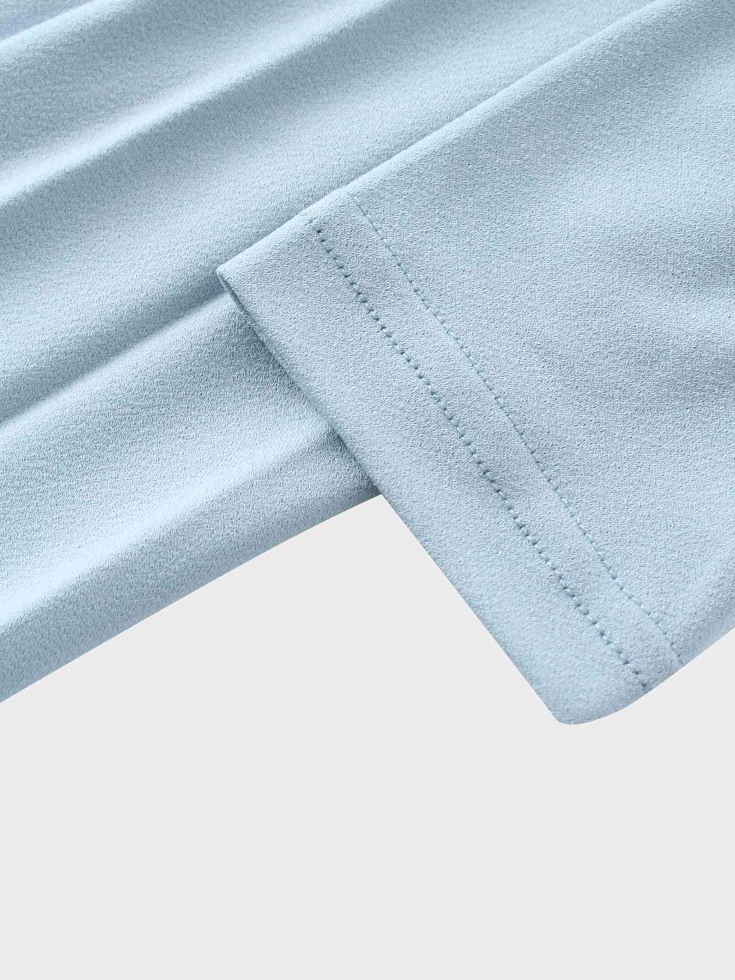 Front Knot Pleat Dress 50"-Baby Blue