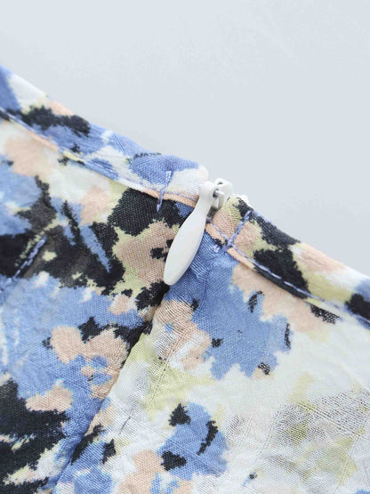 Pleated Slip Dress-Multi