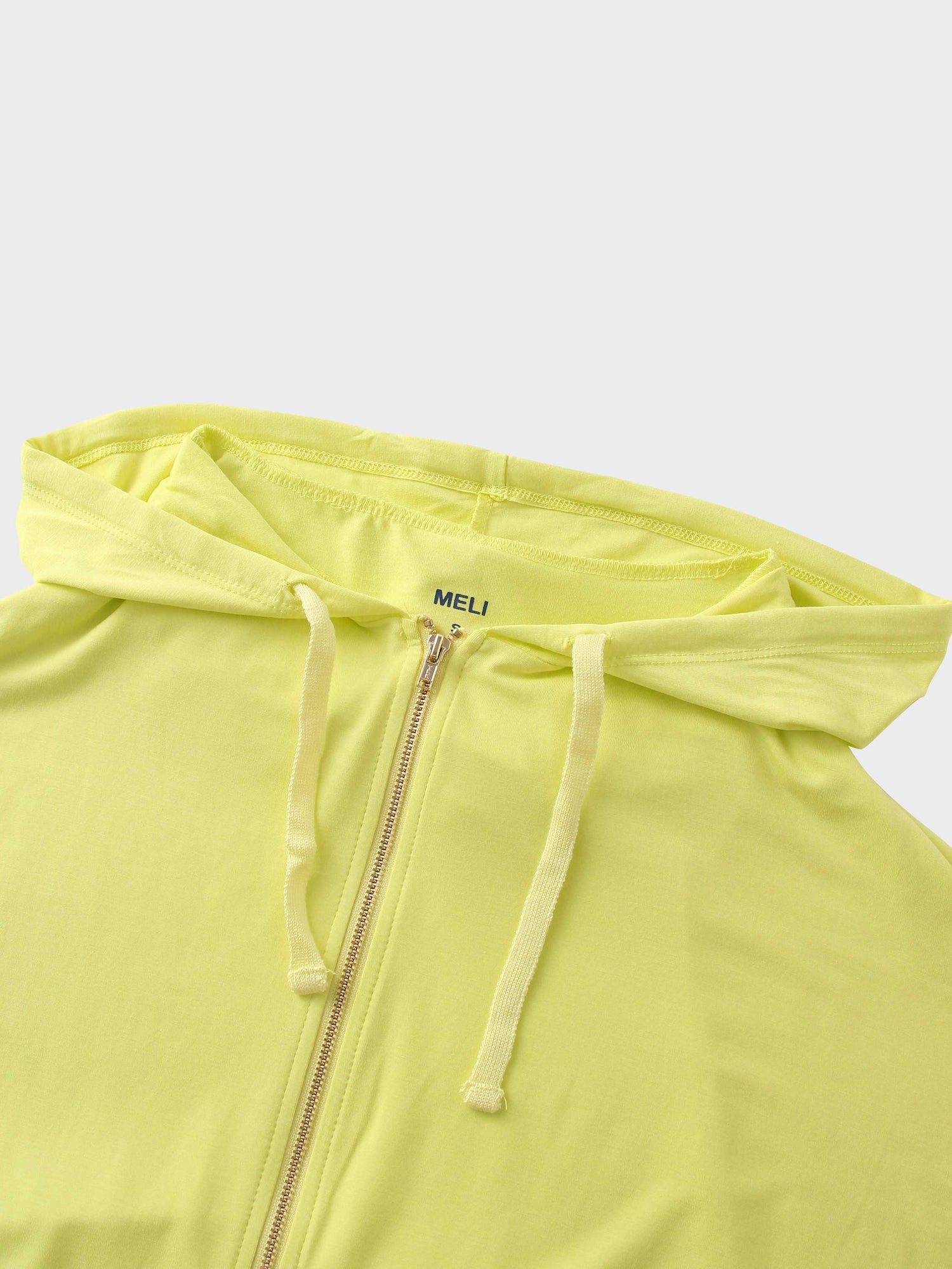 ZIP UP HOODIE-YELLOW