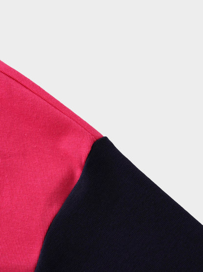 Wide Stripe Bomber-Pink/Blue