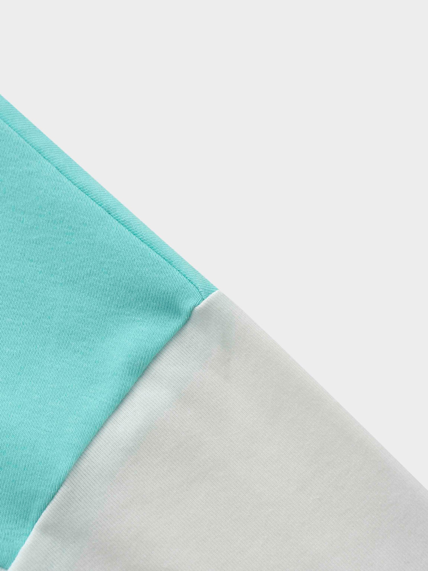 Wide Stripe Bomber-Aqua/White