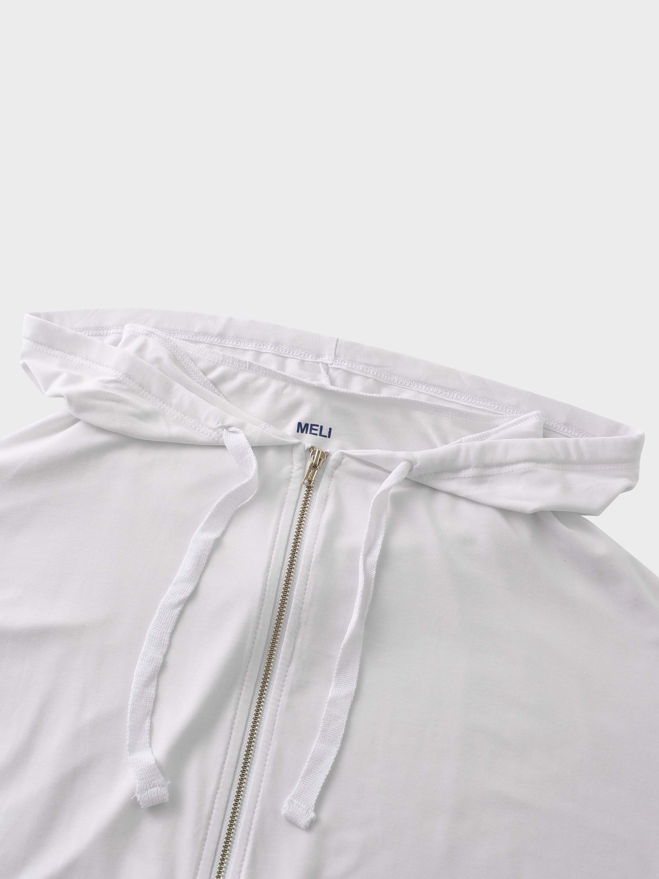 ZIP UP HOODIE-WHITE