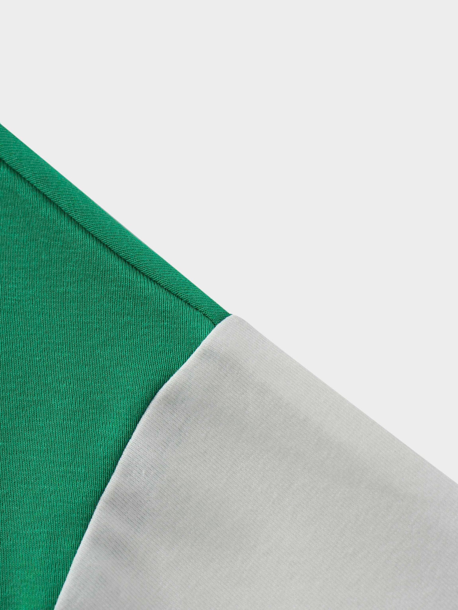 Wide Stripe Bomber Tee-Kelley Green/White