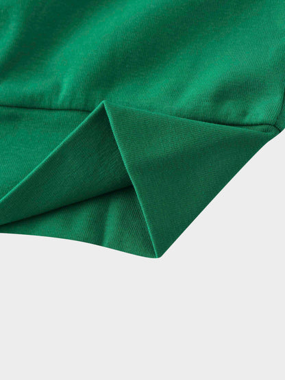 Wide Stripe Bomber Tee-Kelley Green/White