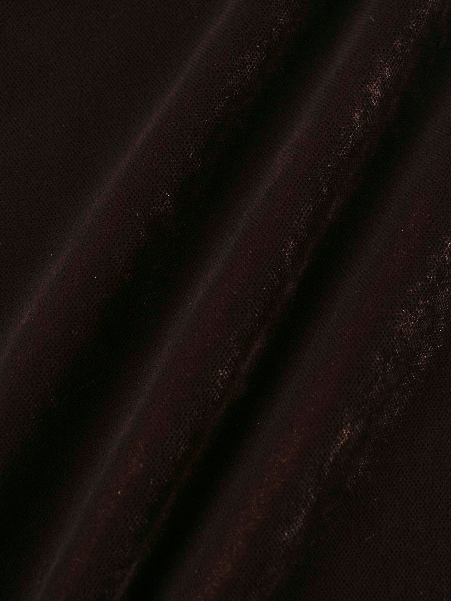 Lace Inlay Velvet Dress-Brown