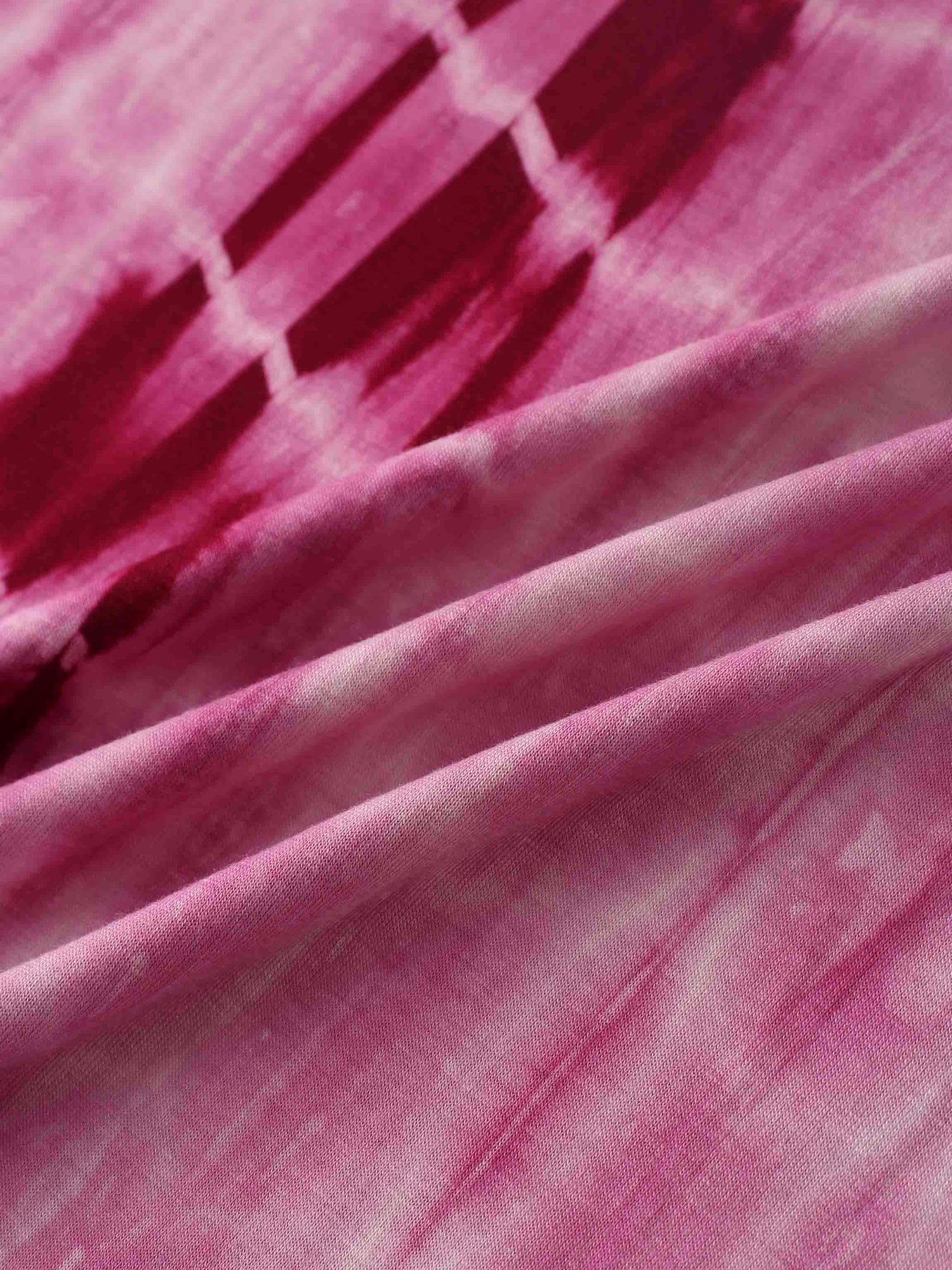 Tie Dye Crew Neck T-Shirt-Pink