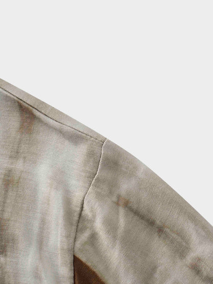 Tie Dye Crew Neck T-Shirt-Olive